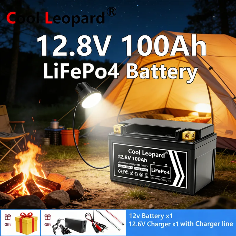 Fish Finder Charger - Paket Baterai LiFePO4 12V 100Ah Ringan,