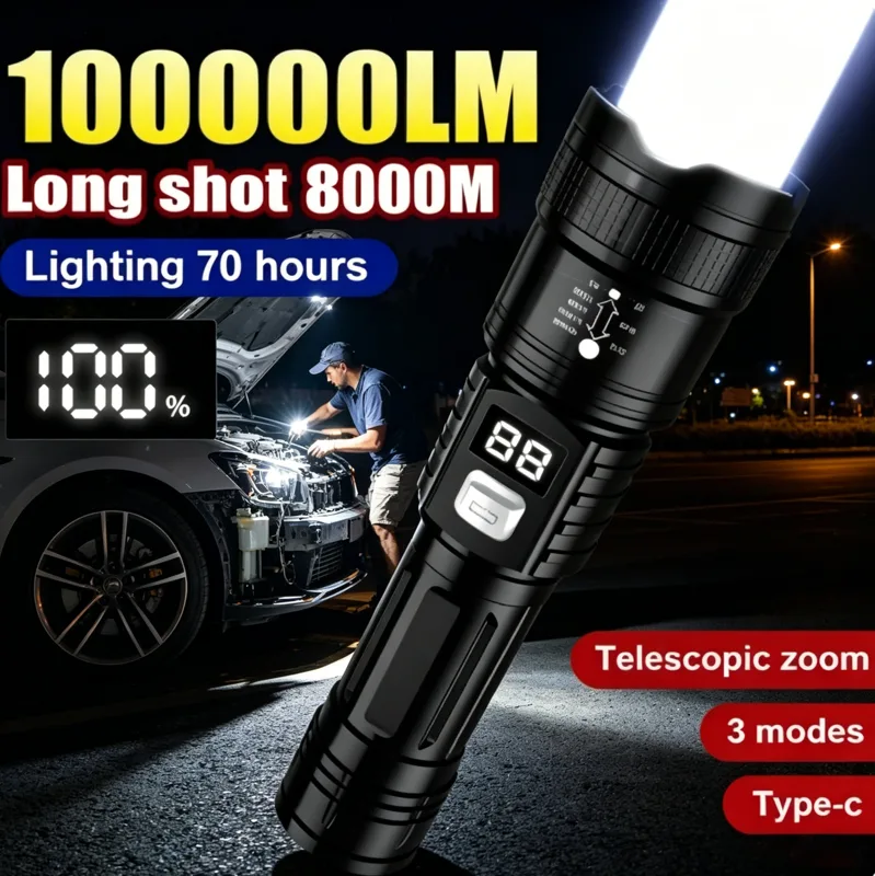 Fishing Light - Senter LED Isi Ulang 100000LM Super