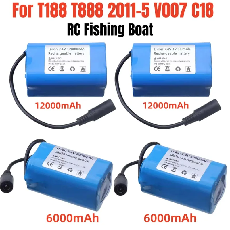 Fish Finder Charger - Baterai Pengganti 7.4V 12000mAh dengan Pengisi
