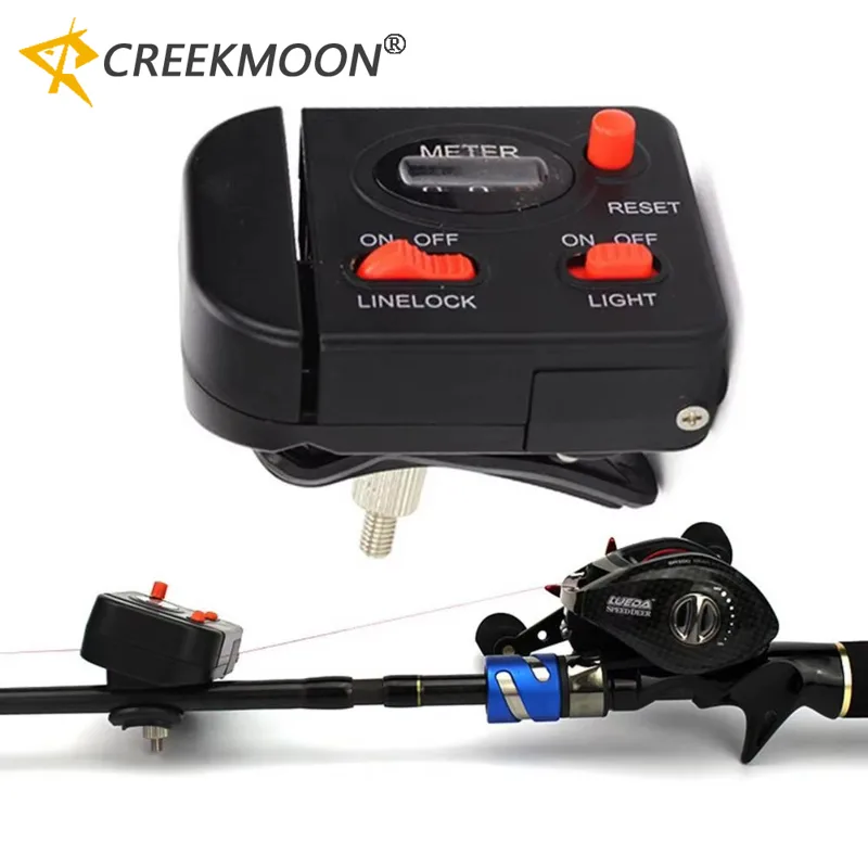 Fishing Depth Finder - Penghitung Kabel Pancing Digital 0-99.9M, Penjepit
