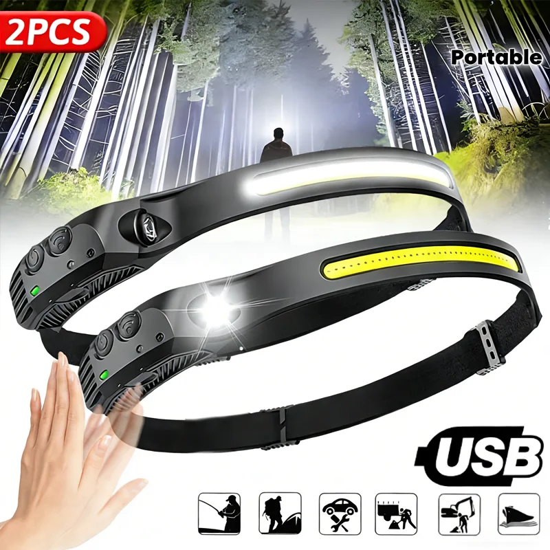 Fish Finder Battery - Lampu Kepala Sensor LED dengan Baterai