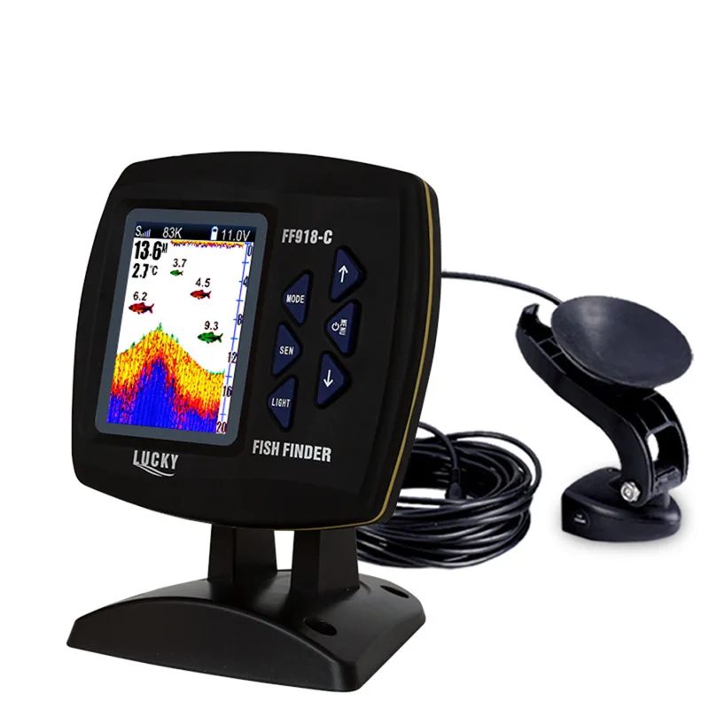 Fish Finder Cable - Pencari ikan kabel frekuensi ganda, layar