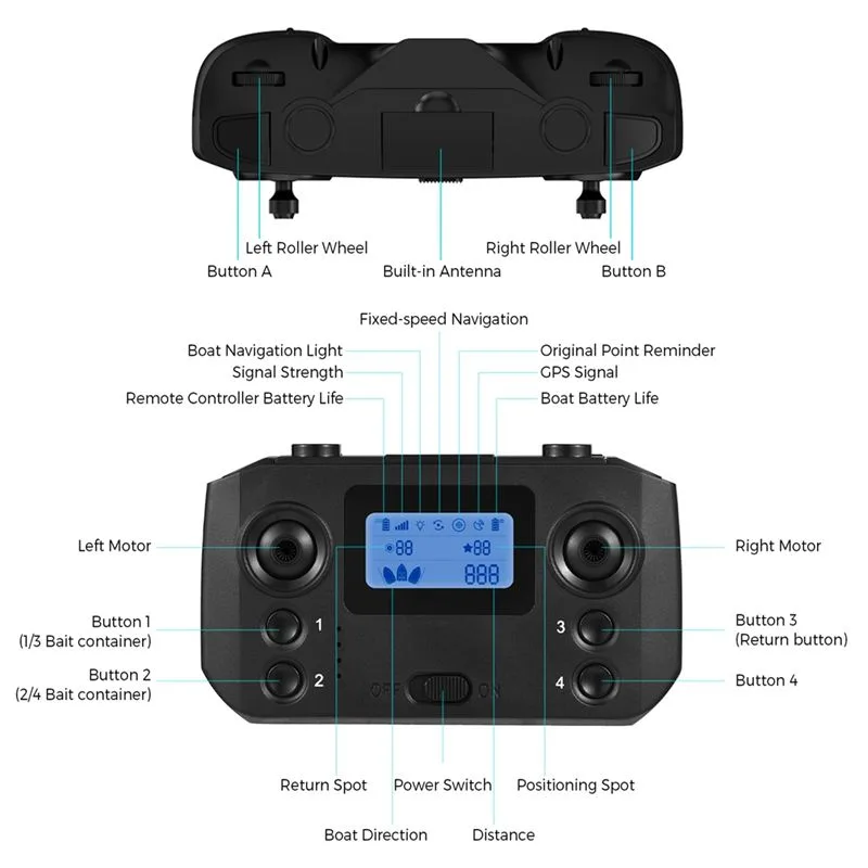 ABKQ-Remote Control Perahu Ump - Fishing Gps ulasan dan harga