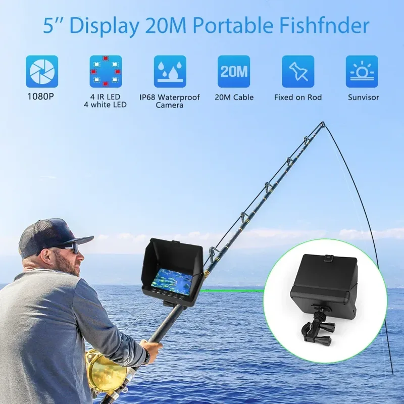 Pencari Ikan Layar LCD 5.0 Inc - Fish Finder Cable ulasan dan harga