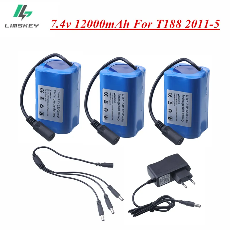 Baterai 7.4V 12000mAh dengan p - Fish Finder Charger ulasan dan harga
