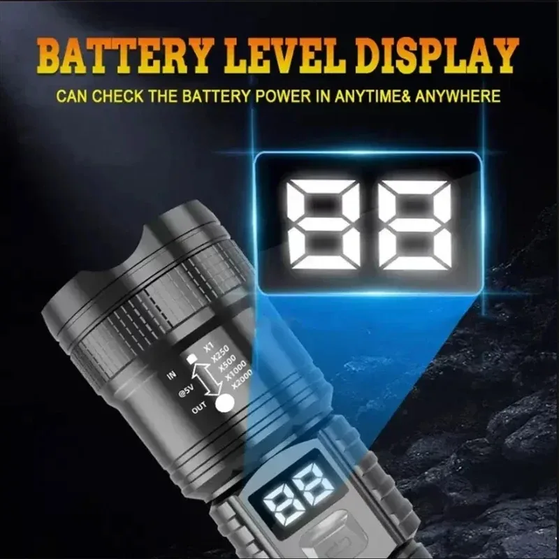 Senter LED Isi Ulang 100000LM  - Fishing Light ulasan dan harga