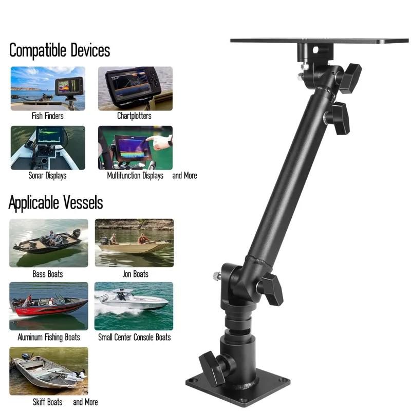 Dudukan Monitor Aluminium Anod - Fish Finder Mount ulasan dan harga
