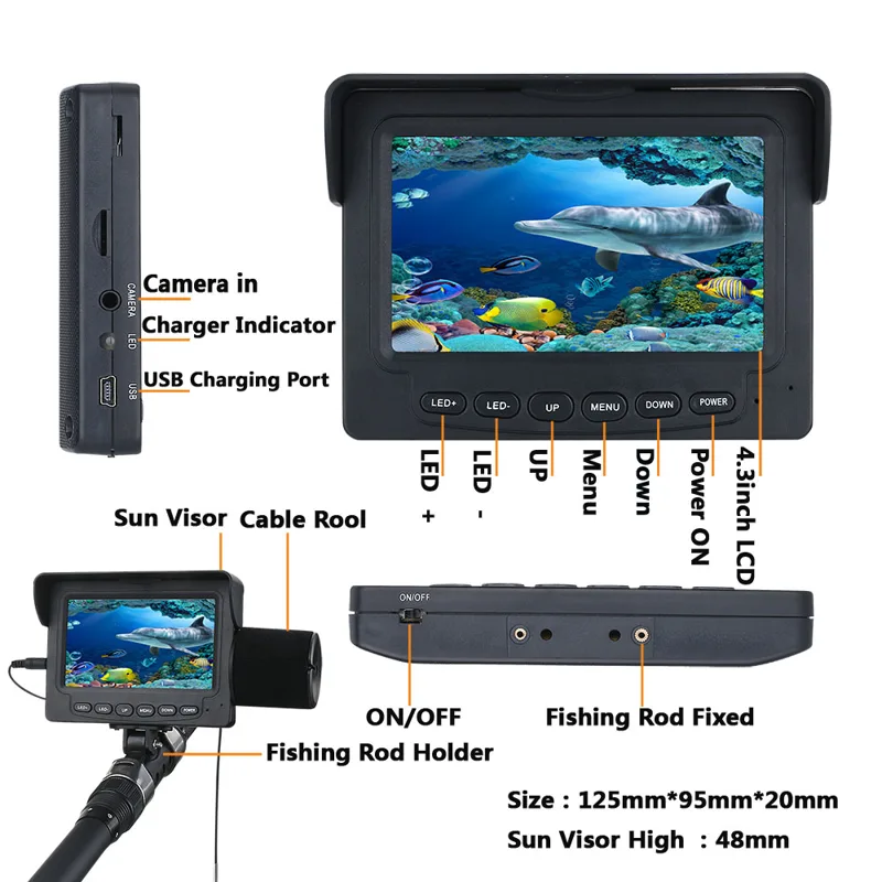 Kamera Pancing Bawah Air 15M 1 - Fish Finder Cable ulasan dan harga