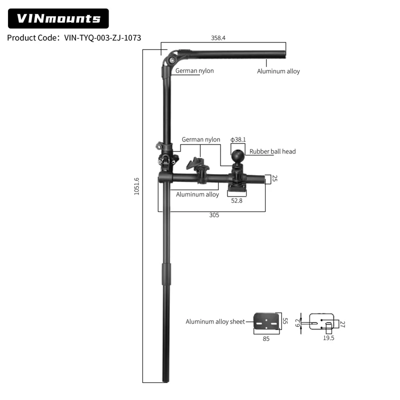 VINmountsLivescope Dudukan Jor - Fish Finder Mount ulasan dan harga