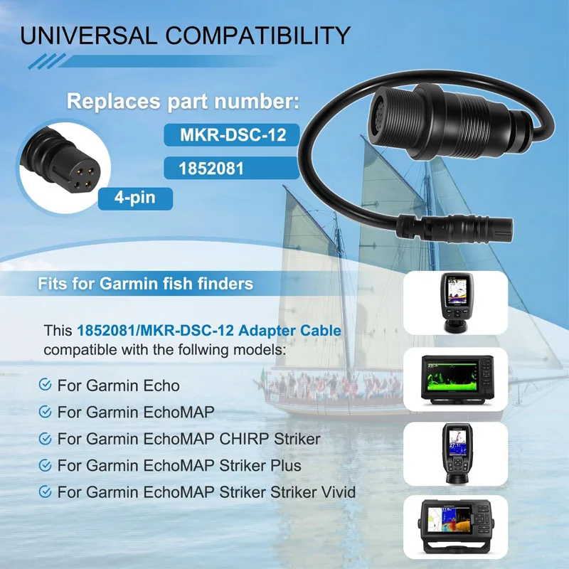 1852081 MKR-DSC-12 Kabel Adapt - Fish Finder Cable ulasan dan harga