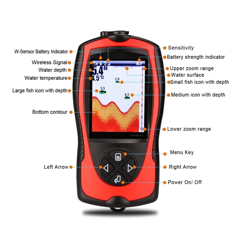 Pencari ikan berkabel layar wa - Fish Finder ulasan dan harga
