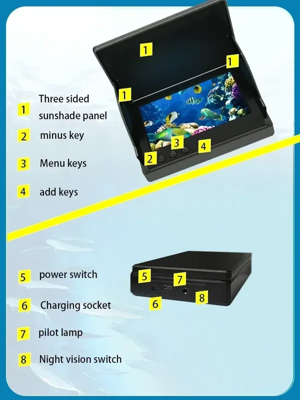 YS43A Detektor Ikan 4.3 Inci K - Fish Finder Battery ulasan dan harga