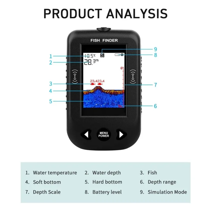 Pencari Ikan 45 Derajat XF03,  - Fish Finder Portable ulasan dan harga