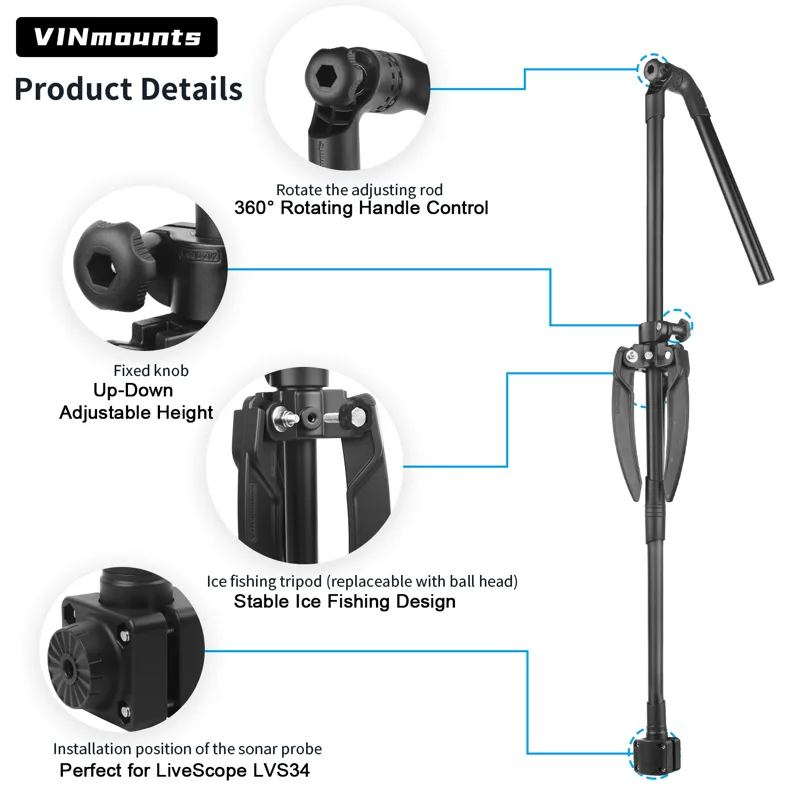 Penyangga Tiang Transduser unt - Fish Finder Mount ulasan dan harga